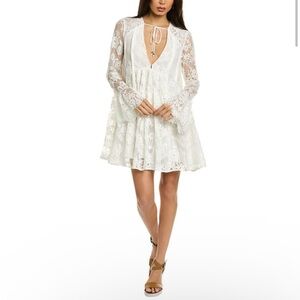 Free People Elegant White Lace Dress